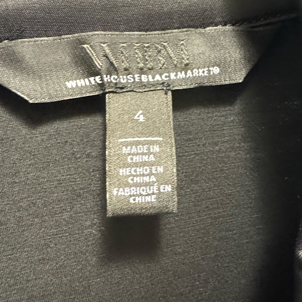 White House Black Market Satin Black Jacket - Picture 2 of 7